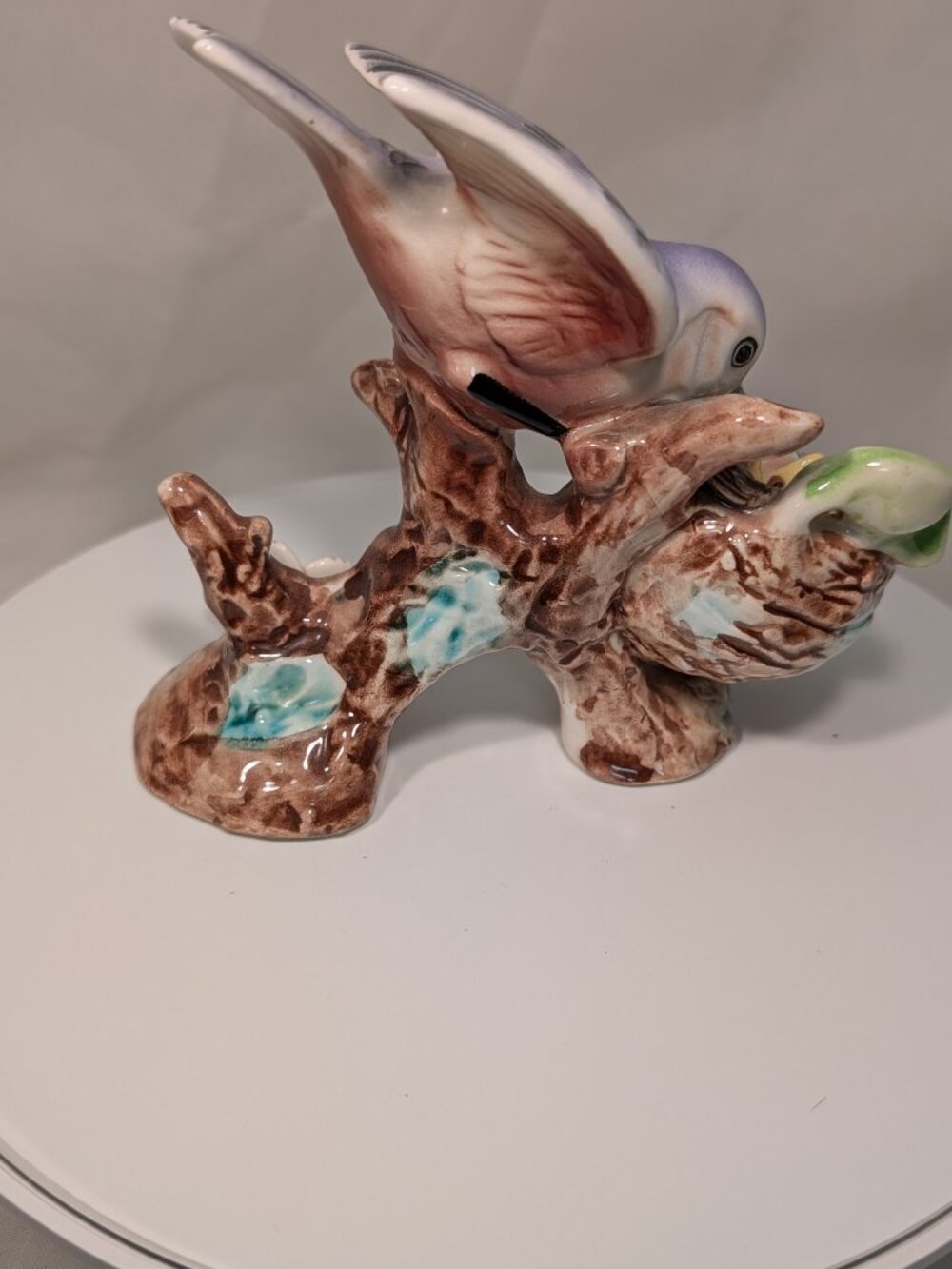 3 Vintage Colorful Ceramic Porcelain Bird Figurines Pair Pheasant Birds In Nest - Picture 14 of 15